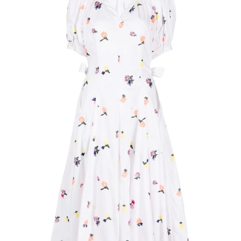 3.1 Phillip Lim White Floral Midi Dress